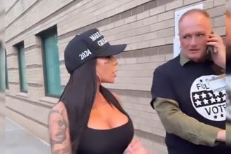 model-with-“maga”-face-tattoo-told-she-couldn’t-vote-with-tattoo-exposed-(video)