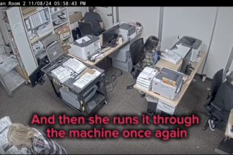 caught-on-video:-orange-county,-ca-election-worker-repeatedly-scans-huge-stack-of-ballots-three-times-—-election-official-responds